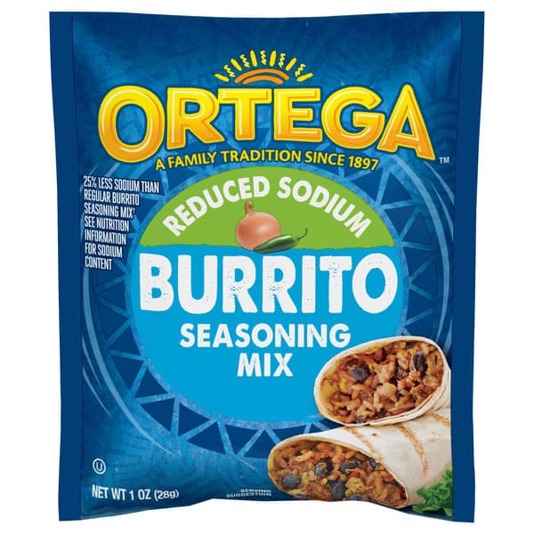 Ortega Reduced Sodium Burrito Seasoning Mix