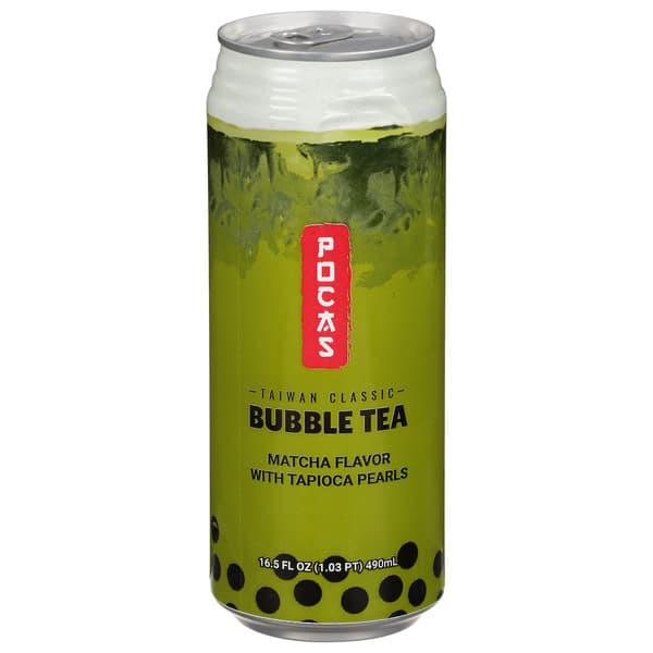 Pocas Taiwan Classic Matcha Flavor With Tapioca Pearls Bubble Tea