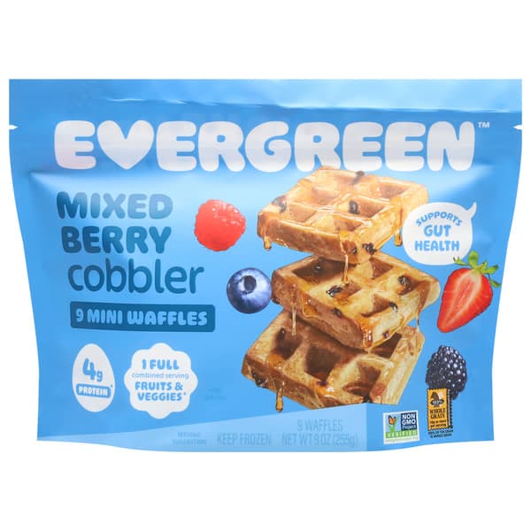 Evergreen Waffles, Mixed Berry Cobbler, Mini