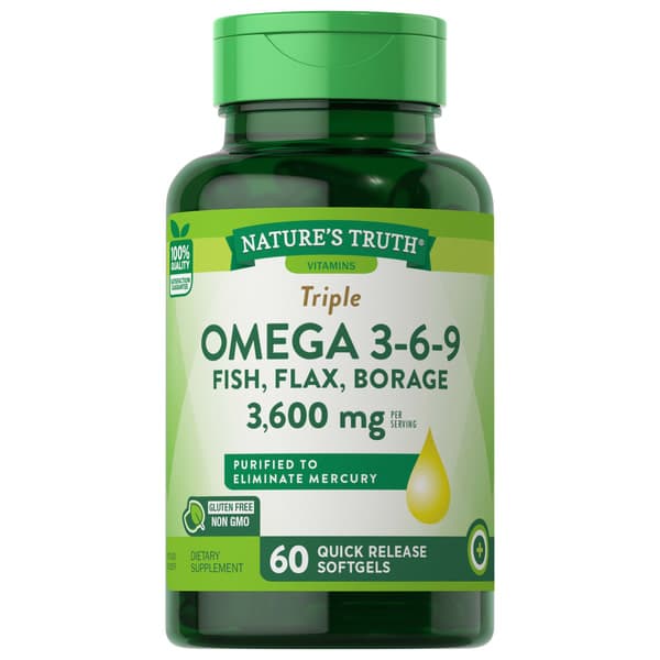 Nature'S Truth Triple Omega 3-6-9 Fish, Flax, Borage 