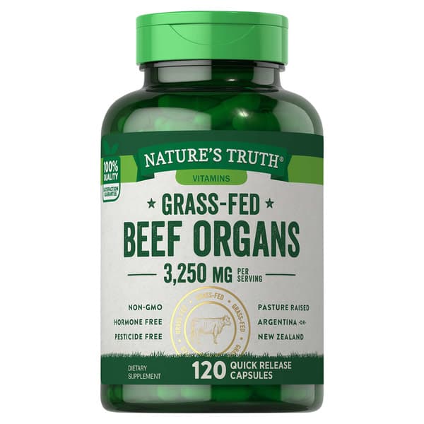 Nature'S Truth 3, Grass-Fed Beef Organs 120 Capsules