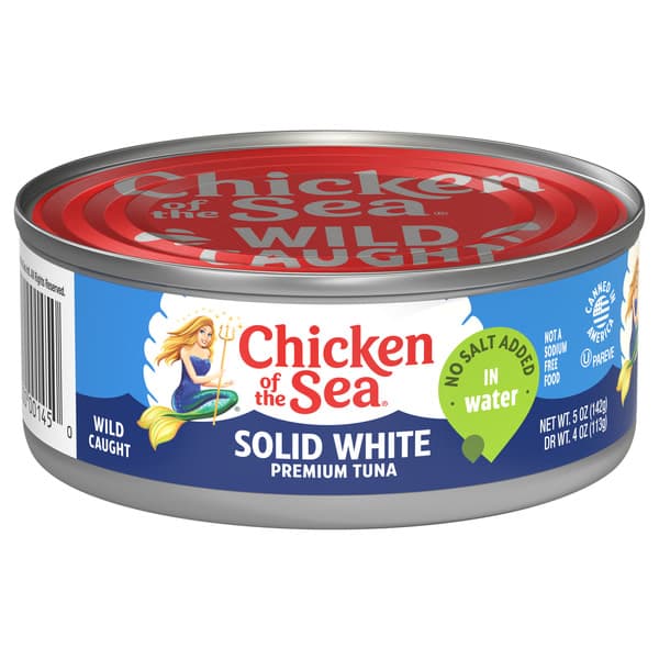 Chicken Of The Sea Tuna, No Salt Added, Premium, Albacore