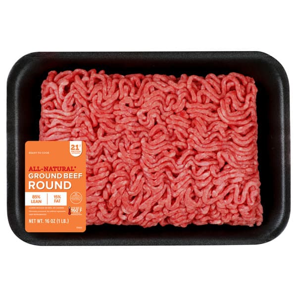 Tyson 85%/15% All Natural Round Ground Beef