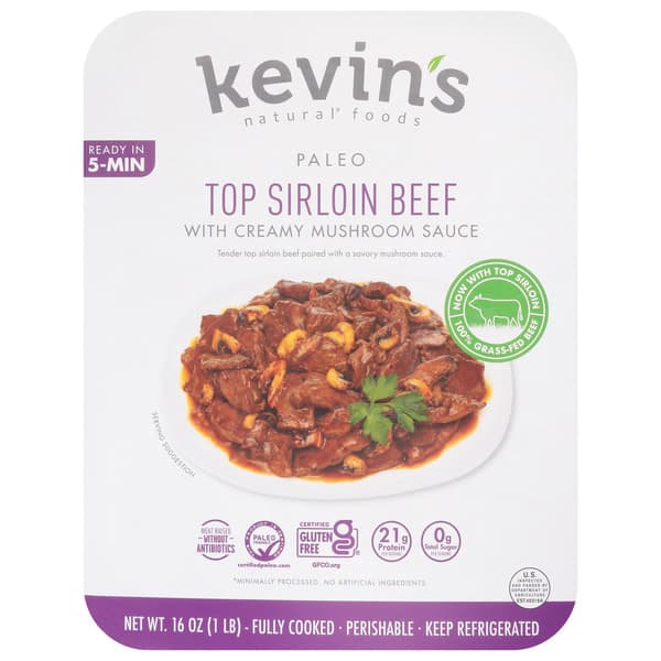 Kevins Top Sirloin Beef With Creamy Mushroom Sauce