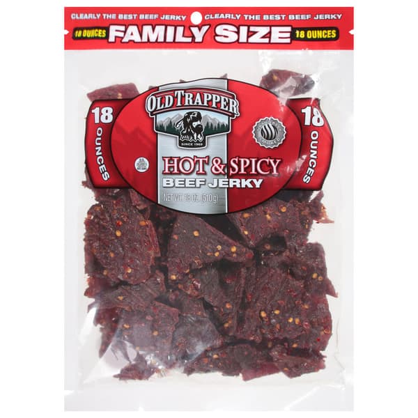 Old Trapper Family Size Hot & Spicy Beef Jerky