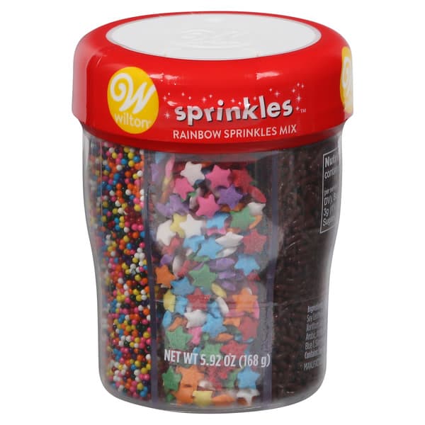 Wilton 6-Cell Rainbow Sprinkles Mix With Turning Lid