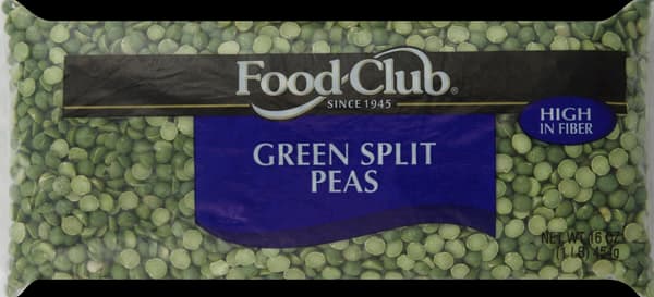 Food Club Split Peas Green