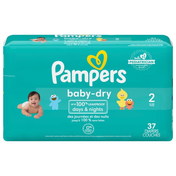 Pampers Diapers Sesame Street Size 2 (12-) Jumbo