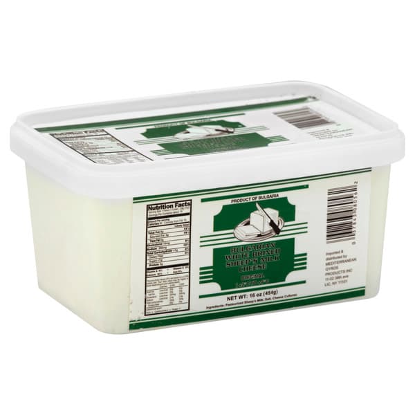 Mediterranean Gyros Products Cheese, Brined, Bulgarian White Sheep'S Milk, Original