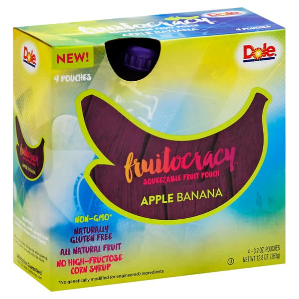 Dole Fruit Pouch Squeezable Apple Banana