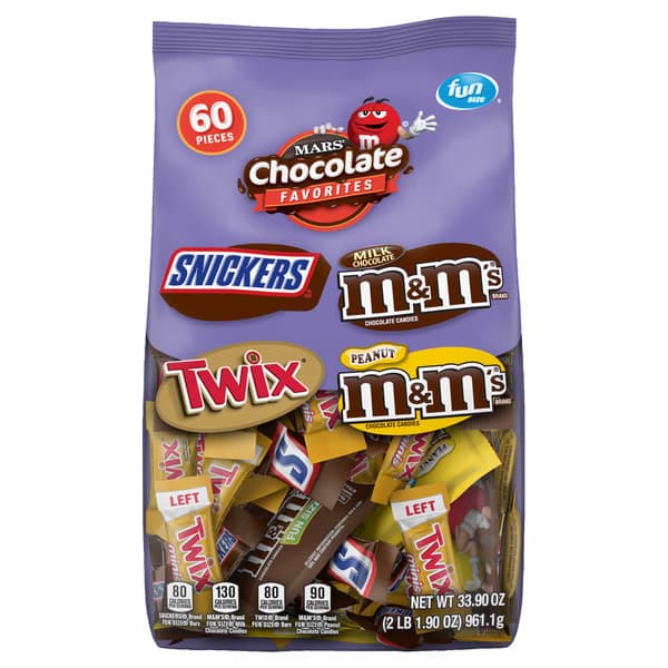 Mars Chocolate Favorites Fun Size Candy Bars Variety Mix