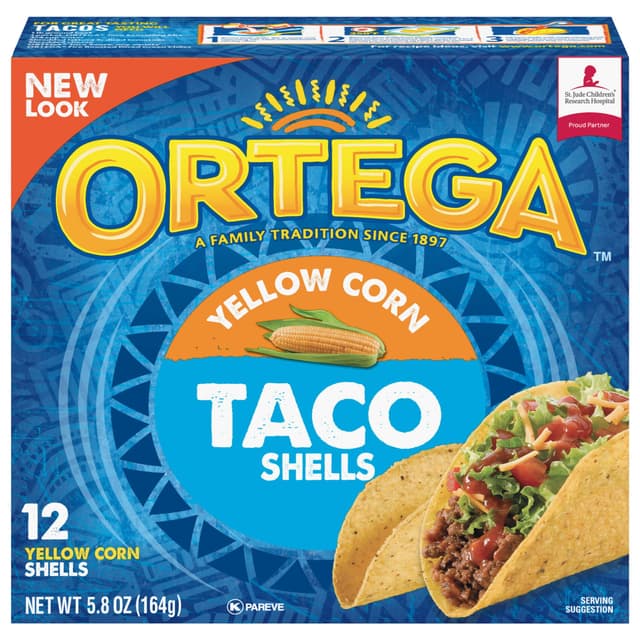 Is it Artificial Food Coloring Free? Ortega Taco Shells Yellow Corn Box