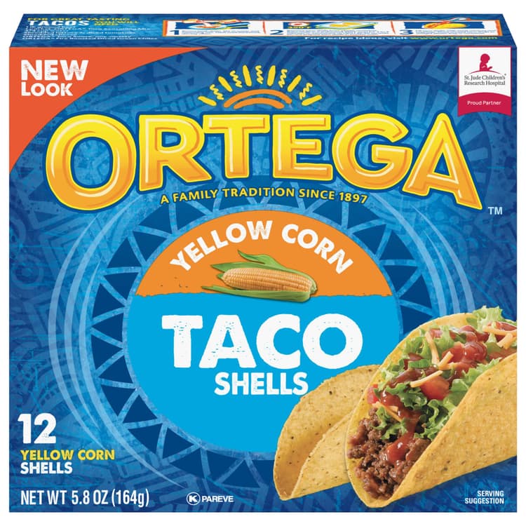 Ortega Taco Shells Yellow Corn Box