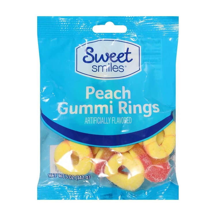 Sweet Smiles Peach Gummi Rings
