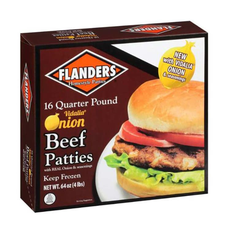 Flanders Beef Patties, Vidalia Onion, Quater Pound