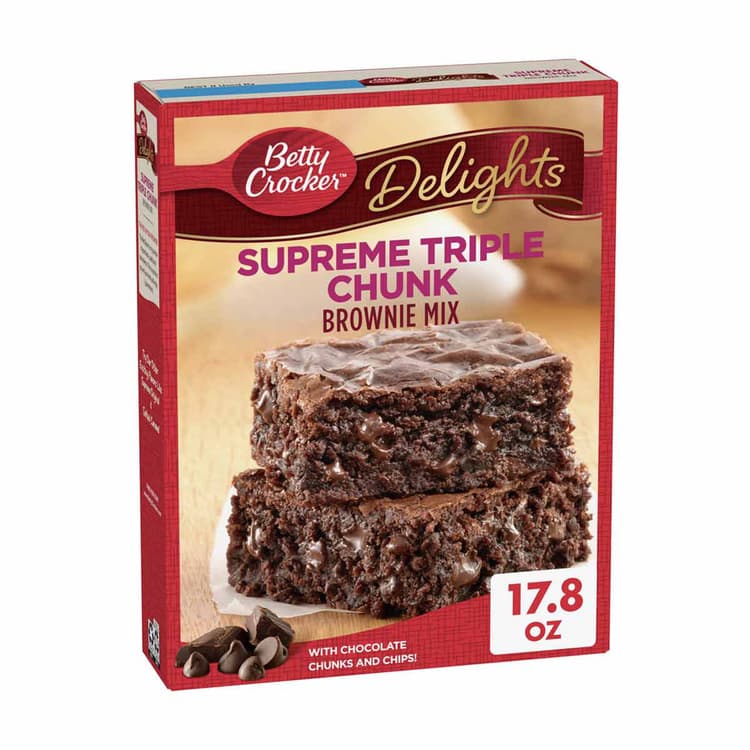 Betty Crocker Delights Brownie Mix, Supreme Triple Chunk