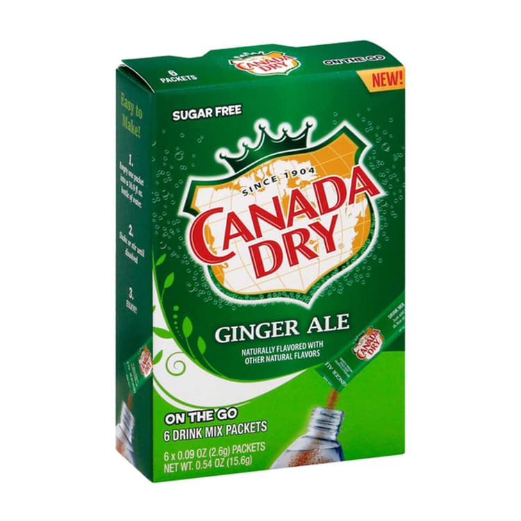 Canada Dry, Drink Mix Packets, Sugar Free, Ginger Ale, On The Go