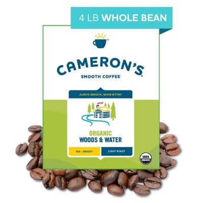 Cameron'S Organic Light Roast Whole Bean Coffee, Woods & Water