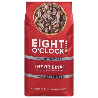 Eight O'Clock Medium Roast Whole Bean Coffee, The Original