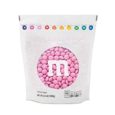 M&M'S Milk Chocolate Pink Candy, Bulk Candy In Resealable Pack