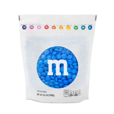 M&M'S Milk Chocolate Blue Bulk Candy In Resealable Pack