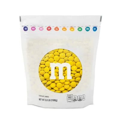 M&M'S Milk Chocolate Yellow Bulk Candy In Resealable Pack