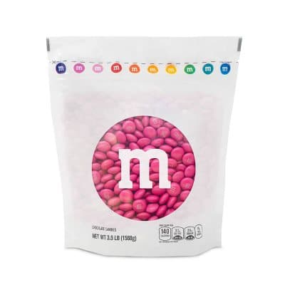 M&M'S Milk Chocolate Dark Pink Bulk Candy In Resealable Pack