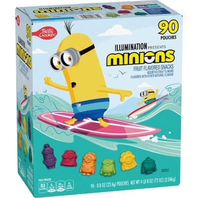 Betty Crocker Minions Fruit Flavored Snacks, 90 Pouches