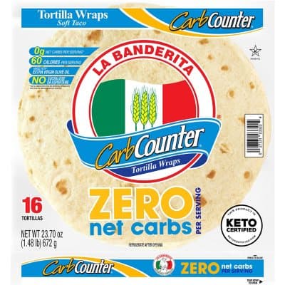 La Banderita Carb Counter Tortilla Wraps Zero Net Carbs