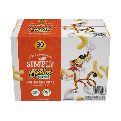 Simply Cheetos Puffs White Cheddar Snacks