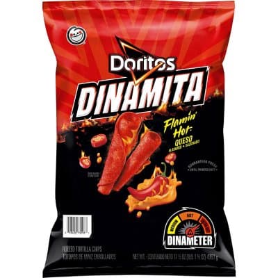 Doritos Dinamita Rolled Tortilla Chips Flamin Hot Queso Flavored