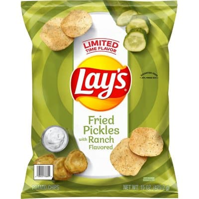 Lay'S Potato Chips Fried Pickles With Ranch Flavored