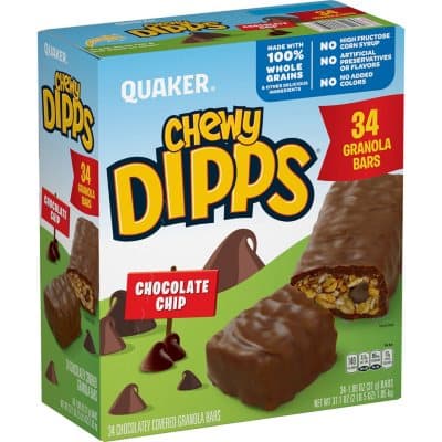Quaker Chewy Dipps Chocolate Chip Granola Bars