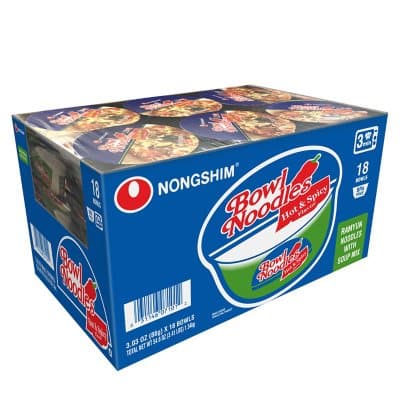 Nongshim Bowl Noodle Hot And Spicy Beef Ramen