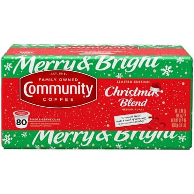 Community Coffee Single-Serve Cups, Christmas Blend