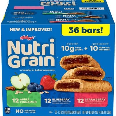Kellogg'S Nutri Grain Strawberry, Blueberry, Apple Cinnamon Breakfast Bars