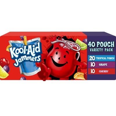 Kool-Aid Jammers Drink Variety Pack: Tropical Punch, Grape & Cherry