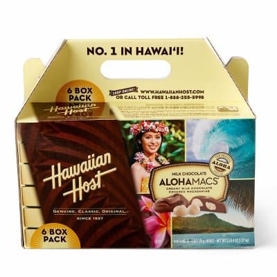 Hawaiian Host Alohamacs Milk Chocolate Covered Macadamia Handy Pack