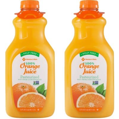 Member'S Mark 100% Orange Juice, Pasteurized & Pulp Free