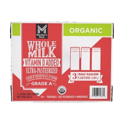 Member'S Mark Whole Milk 3 Half Gallon