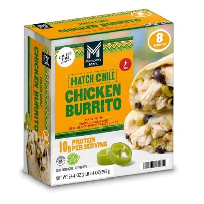 Member'S Mark Hatch Chile Chicken Burrito Mild 8 Burritos