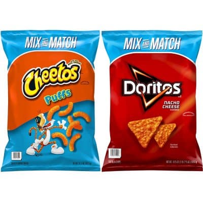 Cheetos Puffs And Doritos Nacho Cheese Tortilla Chips Bundle