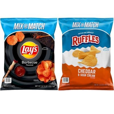 Lay'S Barbecue And Ruffles Cheddar & Sour Cream Potato Chips Bundle
