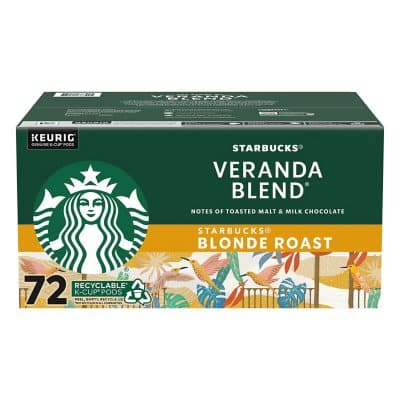 Starbucks Blonde Roast K-Cup Coffee Pods, Veranda Blend