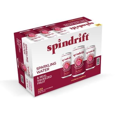 Spindrift Unsweetened Cranberry Raspberry Sparkling Water (