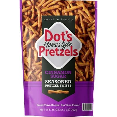 Dot'S Homestyle Pretzels Cinnamon Sugar Seasoned Pretzel Twists