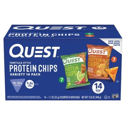 Quest Tortilla Chips Variety Pack, Nacho Cheese And Chili Lime
