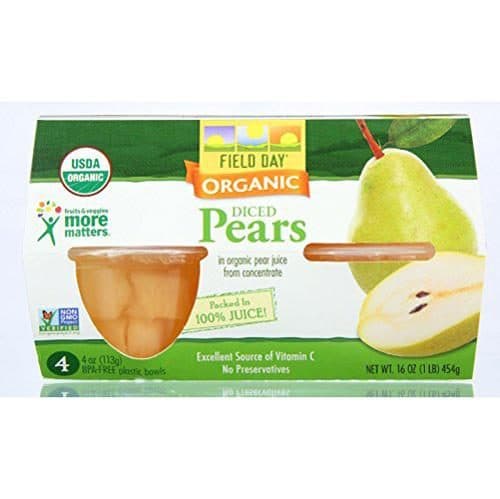 Field Day Pears, Organic, Diced