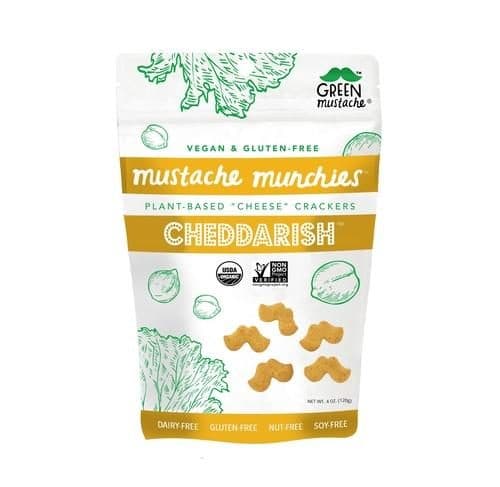 Green Mustache Crackers Vegan Cheddarish