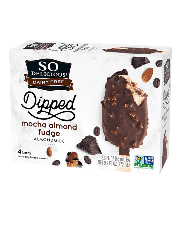 So Delicious Dairy Free Dipped Mocha Almond Fudge  Dessert Bar, 4 - Oz Bars
